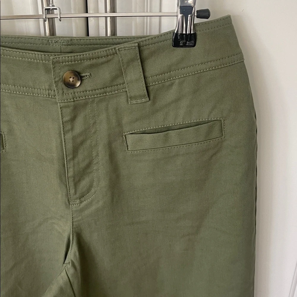 On 34th Women's High-Rise Wide-Leg Chino Pants Green size 2 - Picture 5 of 16